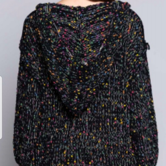 SOLD POL Cream Confetti cake chenille hoodie - Picture 2 of 8